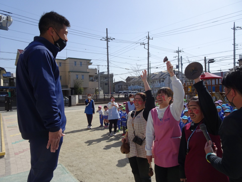 選手宣誓!園長先生!!私たち全職員、全園児は今日のレクを全力で楽しみます!