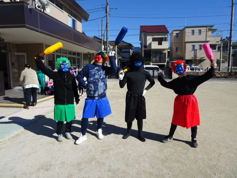 みんなも弱虫鬼、やだやだ鬼、泣き虫鬼、いじわる鬼をやっつけよう！！